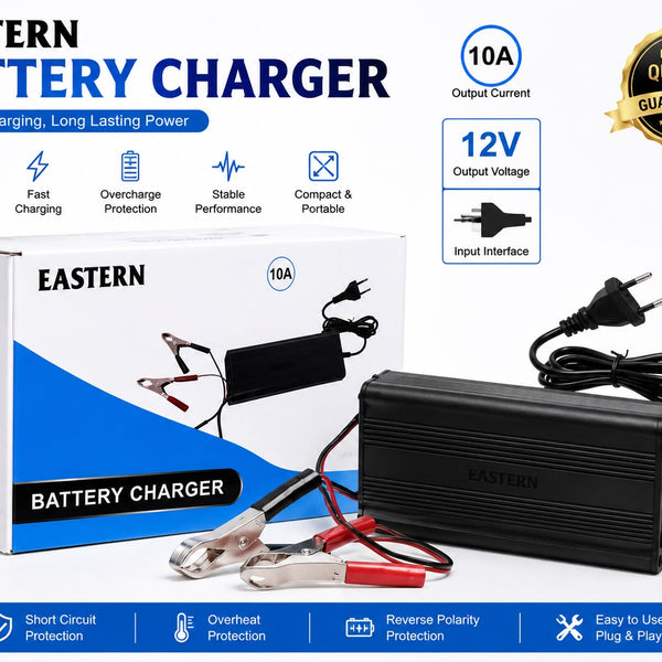🔋 EASTERN 12V 10A Smart Battery Charger ⚡