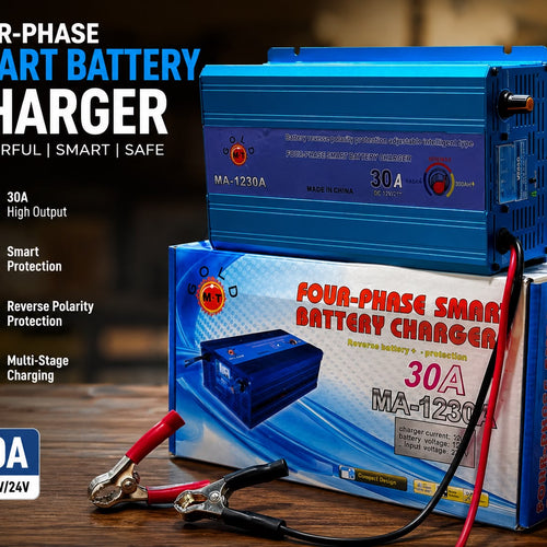 🔋 Four-Phase Smart Battery Charger (30A) ⚡