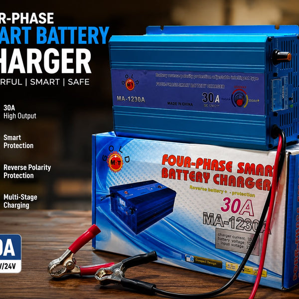 🔋 Four-Phase Smart Battery Charger (30A) ⚡